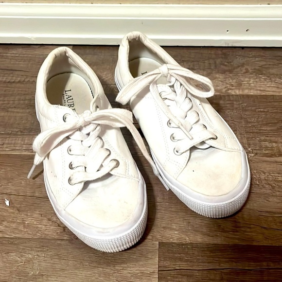 Ralph Lauren Canvas Sneaker White Shoe size 7 - Picture 2 of 10